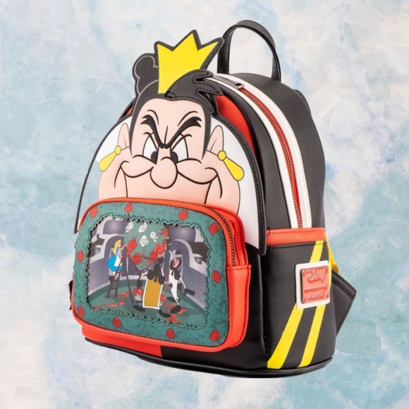 Loungefly Disney Villains Scenes Series Queen Of Hearts Mini Backpack and Wallet main image 7